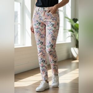 Miss Me Cargo Floral Skinny Jeans Size 25 Y2K Boho Casual